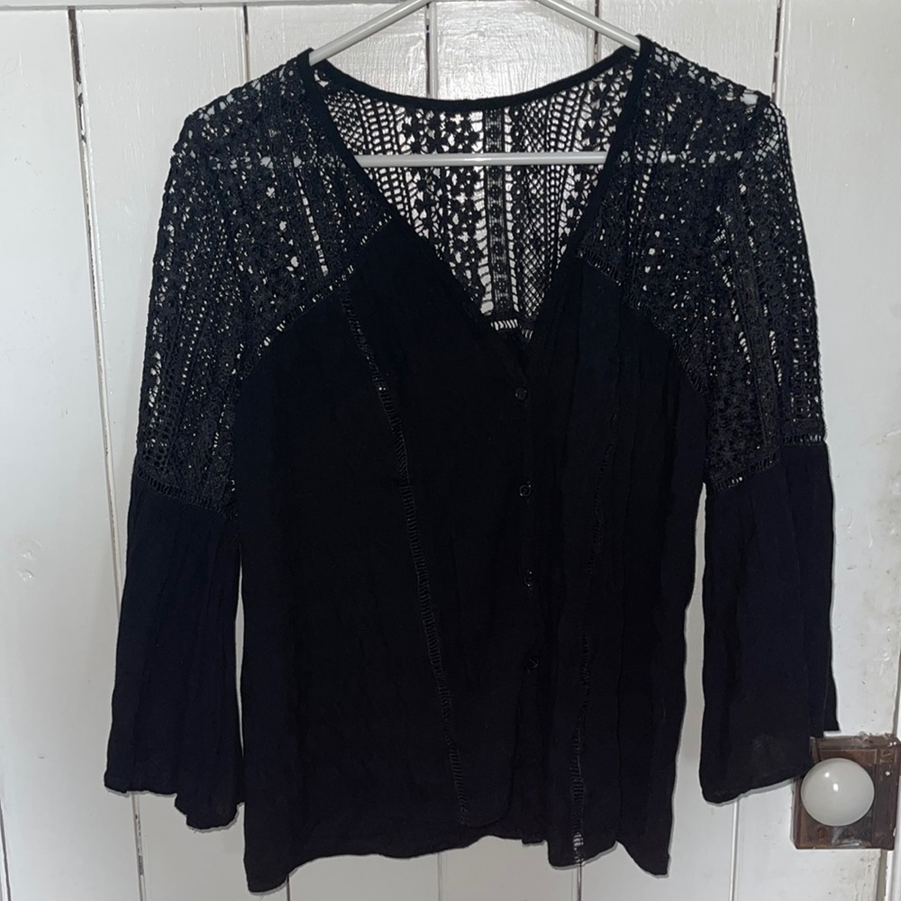 Black blouse top